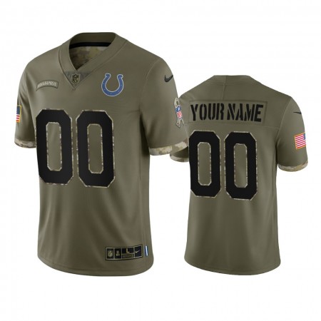 Miesten Indianapolis Colts NFL Pelipaita Custom Olive 2022 Salute To Service Limited